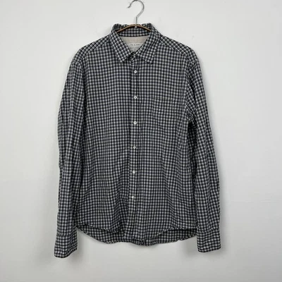 Rag & Bone Shirt Men’s Medium Plaid Flip Cuff Button Up Tailored Workwear - Image 1 of 4
