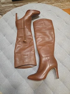 Lauren Ralph Lauren Women's Page Tall Boot Fashion | Brown | 6B - Picture 1 of 12