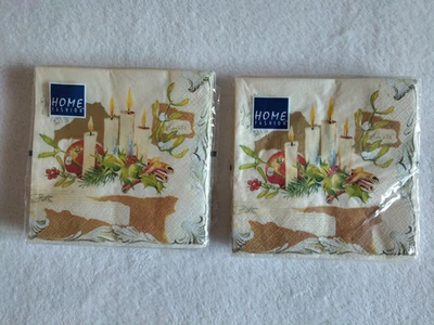 Home Fashion Papierservietten 33x33 cm, 2x20 Stück, Weihnachtliches Kerzenmotiv - Bild 1 von 4