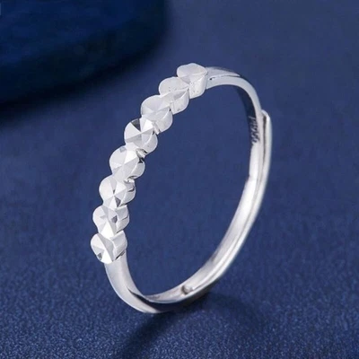 Pure PT950 Platinum 950 Band Women Men Shiny Money Coin Open Ring 1.8-2g Us :6-9 - Image 1 of 4