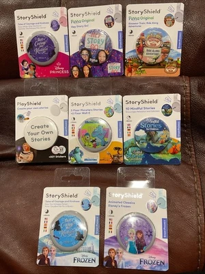 8x Lot New Storyphones Story Shield Disc Headphones Storytelling SEALED Disney
