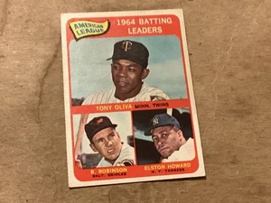 1965 Topps #1 American League 1964 Batting Leaders Oliva Robinson Howard - EX - Picture 1 of 2