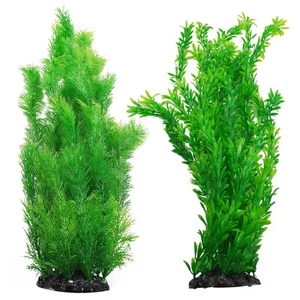 Aquarium Plants Plastic Realistic Tall Fish Tank Plant Decorations Seaweed Fi... - Picture 1 of 7