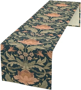William Morris Retro Tischläufer, William 13x60inch, Pink-Beige-23  - Bild 1 von 8