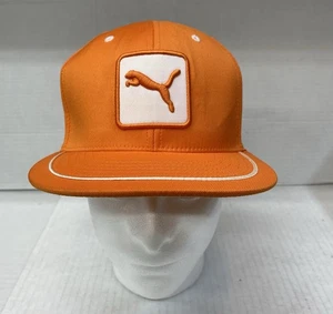 Puma 110 Golf Hat Orange And White SnapBack Adjustable Cap Cobra Flexfit - Picture 1 of 8