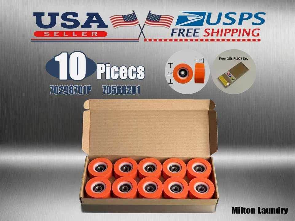 10 pcs Roller Bearing For Huebsch,Speed Queen Dryer # 70298701 /70298701P - Image 1 of 1