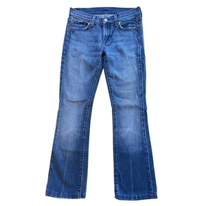 7 For All Mankind 7FAM Bootcut Leg Jeans Low Rise 26 Western Cowgirl - Picture 1 of 13