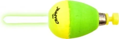 Mr. Crappie Flo Glo Lighted Bobbers 1 1/2 дюйма грушевидные Y/G 2 упаковки - Изображение 1 из 1