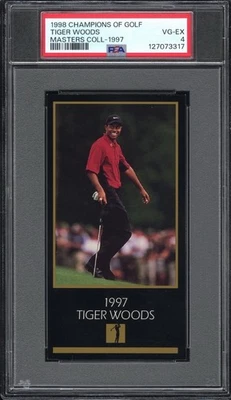1998 Champions Of Golf TIGER WOODS Complete Masters Collection 1997 PSA 4 MUITO BOM ESTADO-EX - Imagem 1 de 2