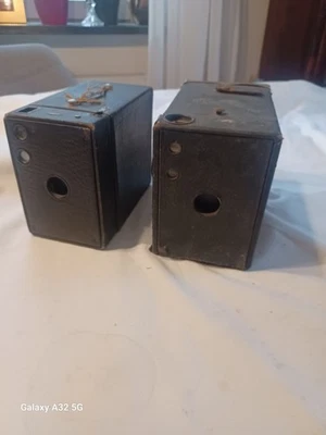 2 Stück Antik Box Kameras 1 Ansco 45, 1 Kodak Browni 40 - Bild 1 von 4