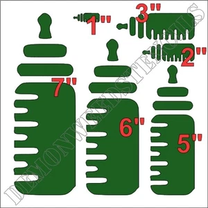 8"x8" Klar Kunststoff Schablone - Babyflasche (MB189) (0,007") - Bild 1 von 2