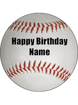 Baseball Edible Cake Toppers Icing Birthday Sports Cake Decorations (2 Sizes) - Image 1 of 4