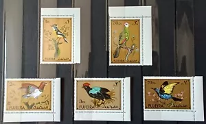 TIMBRE STAMP 5 ARABIE FUJEIRA Y&T# OISEAU BIRD OR NEUF**/MNH-MINT 1972 ~E38 - Imagen 1 de 1