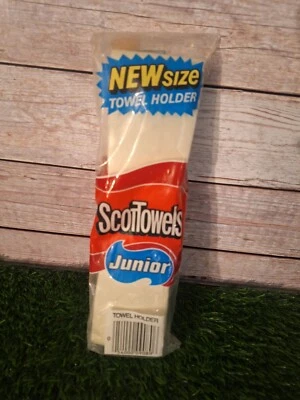Bolso toallero de papel Scott Towels Junior vintage marfil utilería descontinuado #A Foto 1 de 4