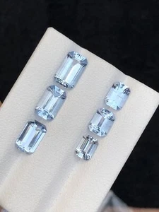 Blue aquamarines natural 5.30 carats - Picture 1 of 10