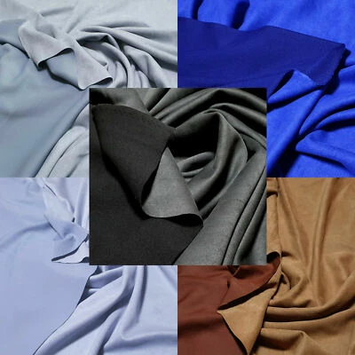HEAVY 4-WAY STRETCH SOFT POLYESTER FAUX SUEDE FABRIC UPHOLSTERY CRAFT JACKET 58" - Image 1 of 4