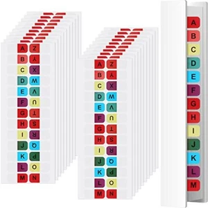 416 Pcs Colored Alphabetical Tab Indexes A-Z Index Tabs Self Adhesive - Picture 1 of 7