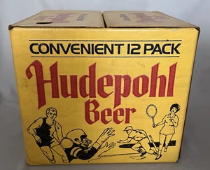 Vintage HTF Hudepohl Beer Case - Sports Graphics - Picture 1 of 6