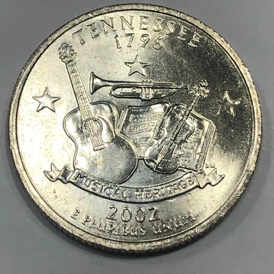 2002 D - Tennessee Statehood Quarter Dollar Coin - Image 1 of 2
