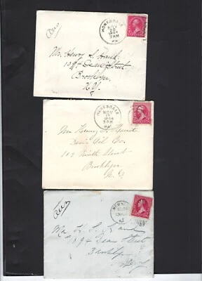 USA-189? -COVERS-SELECTION OF 15-2 C RED-CANCELS-MANY WITH CONTENTS-AV-F-#63 - Image 1 of 4