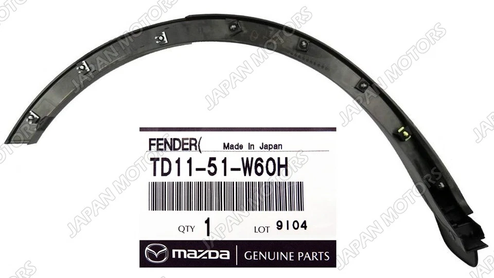 New Genuine OEM Mazda 2007-2015 CX-9 Rear Left Wheel Opening Molding w/ Clips - Image 1 of 1