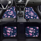 4PCS JDM Sakura Flower Fabric Floor Mats Interior Carpets Universal