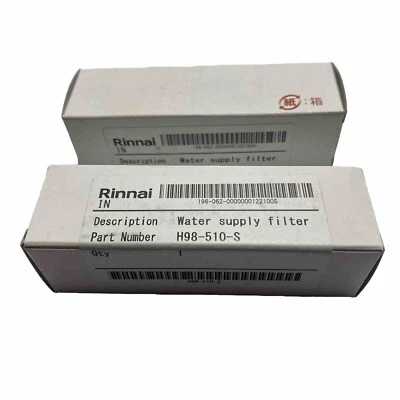 H98-510-S Filtro de suministro de agua Rinnai 2526/2532 H98510 Lote de 2 Foto 1 de 4