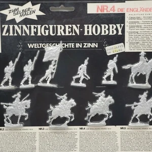 Zinnfiguren 13x Blech flach Nr.4 Engländer Armee Set Napoleonischer Kriegsblister SEALED - Bild 1 von 10