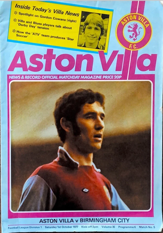 Aston Villa V Birmingham City - 1977/78 Division 1 - 1st October 1977 - Image 1 of 1