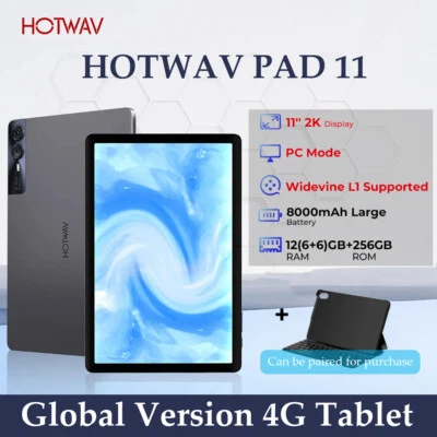 HOTWAV Pad 11 Dual 4G Tablet 11'' 2K Display 12GB+256GB 16MP 8000mAh Android 13 - Image 1 of 4