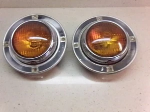 1960's Jeep Wagoneer / Gladiator Pickup Guide Fog Lamp Assembly Set OEM - Picture 1 of 7