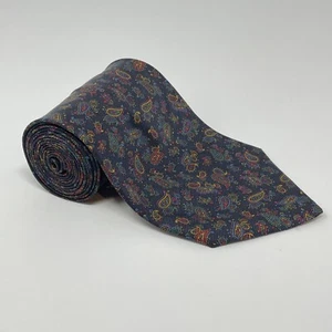 Karl Lagerfeld Black Paisley Silk Vintage Tie Necktie - Picture 1 of 4