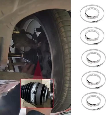 10件装CV靴夹,接头夹套件,不锈钢银色  — 第 1/4 张图片