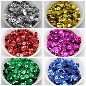 2000 CUP Round loose sequins Paillettes 10mm sewing Wedding craft Colour Pick - Picture 1 of 22