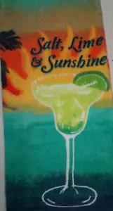 FULL UNCUT SALT LIME & SUNSHINE DRINK Print Cotton Kitchen Towel - Picture 1 of 1