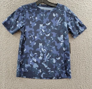 ID Ideology Camo-Print Short Sleeve T-Shirt Boys M Indigo Sea Pullover Style - Picture 1 of 13