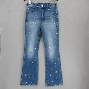 Jeans da donna Anthropologie Pilcro The Icon Flare taglia 27 ricamati rialzati - Foto 1 di 14