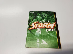 JS15 Seattle Storm 2003 WNBA Basketball Pocket Schedule - Starbucks Coffee - Picture 1 of 2