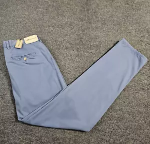 NWT Peter Millar Chino Pant Men 35x36 Light Blue Pima Cotton Scottish Soft Touch - Picture 1 of 12