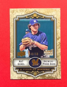 Mat Gamel ~ 2009 Upper Deck A Piece Of History ~ Rookie RC /50 - Picture 1 of 2