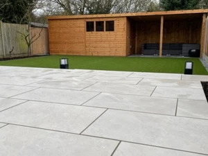 White Himalyan Porcelain Paving Tiles Slabs Patio |600x900x20mm | Premium - Picture 1 of 5