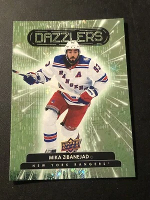 2022-23 Upper Deck Series 1 Dazzlers Green Mika Zibanejad #DZ-45 - Image 1 of 2