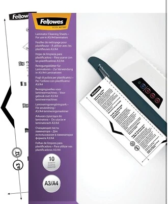Fellowes Laminator Cleaning Sheets Letter Size 10/Pack (5320603) 2548693