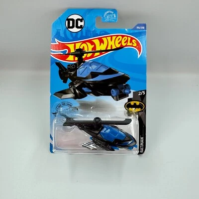 2020 Hot Wheels Batcopter #195/250 [Blue & Black] Batman Series 2/5 - Image 1 of 4