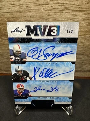 2023 Superlative OJ Simpson Thurman Thomas Marcus Allen Triple Auto /3!🔥 #MV3-9 - Image 1 of 2
