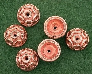 SIX Pure Copper 10x5 Bead Cap Casted Designer Bead - Picture 1 of 1