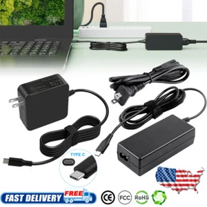 Type-C 65W USB C Charger for Lenovo Yoga 7i 9i 14" 15" 2 in 1 Laptop Power Cord - Picture 1 of 31