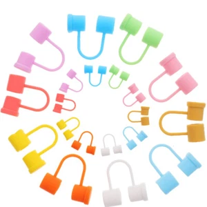 20 Pcs Straw Cover Caps Straw Topper Cover Straw Tips Tumbler Straws - Picture 1 of 12