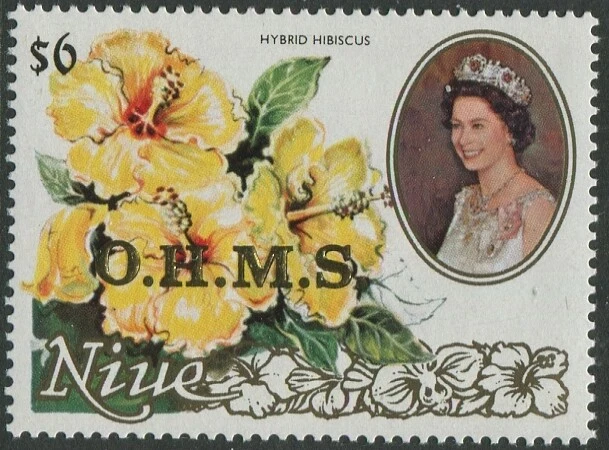 Niue OHMS 1985 SGO16 $6 Hibiscus MNH - Image 1 of 1