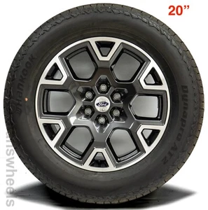 4 2025 Ford F150 20" Factory OEM Grey Machined Wheels Rims Hankook AT2 Tires - Picture 1 of 5